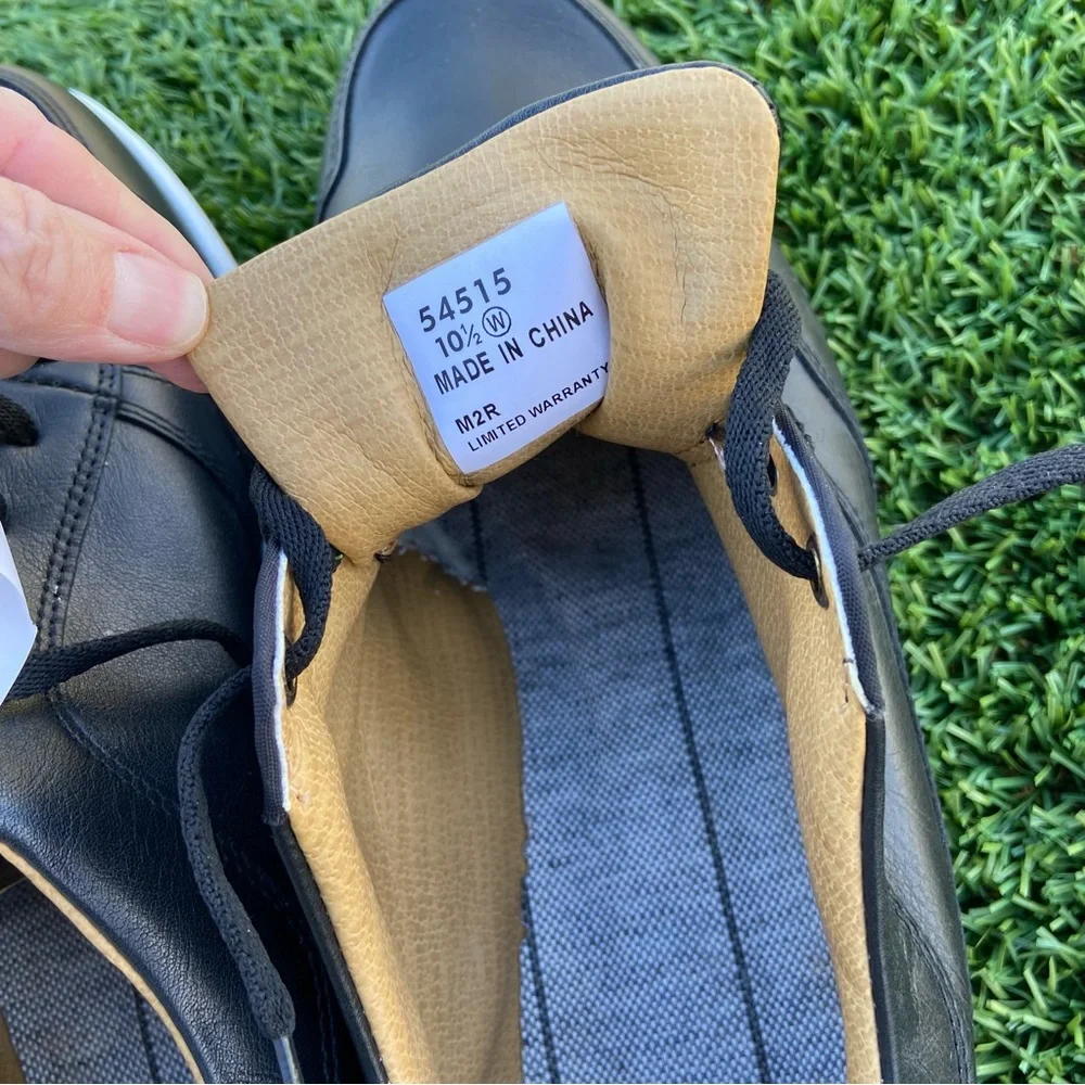 FJ FOOTJOY Leather Spikeless Matte Black GOLF SHOES~Like New